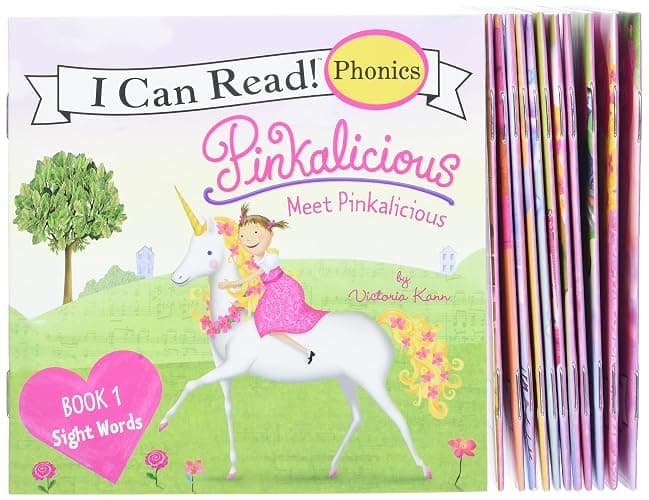 Pinkalicious 12-Book Phonics Fun!: Includes 12 Mini-Books Featuring Short and Long Vowel Sounds (I Can Read Phonics) - Image 1
