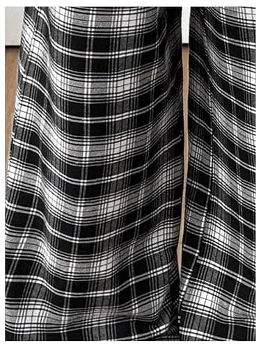 SOLY HUX Girl's Gingham Pants Wide Leg Elastic Waist Plaid Baggy Sweatpants Trousers thumbnail 3