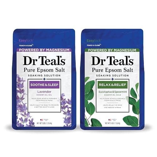 Dr Teal's Pure Epsom Salt, Lavender & Eucalyptus Duo Bundle, 3 lbs (Pack of 2) - Image 1