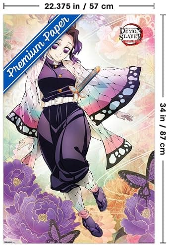 Demon Slayer: Hashira Training - Shinobu Wall Poster, 34L" x 22.4W", Premium Unframed Version thumbnail 3