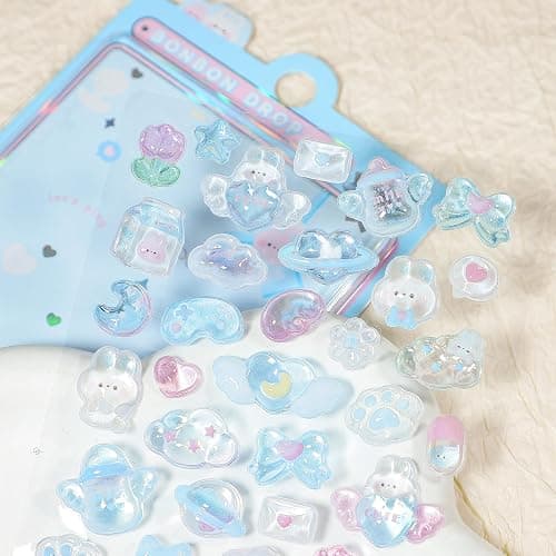 3D Cute Puffy Sticker Cartoon Rabbits Bears and Bread Themed Mini Stickers Funny Orange Small Bubble Decorative Decals for Scrapbook Journal Water Bottle Decorations thumbnail 4