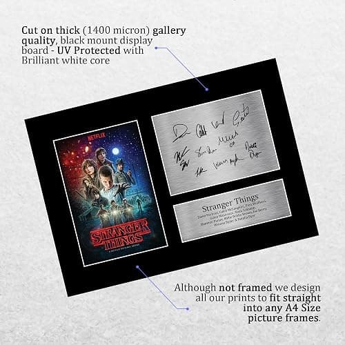 HWC Trading Strange Hawkins Thing Cast Millie Bobby Brown Gifts Printed Signed Autograph Picture for TV Memorabilia Fans - A4 thumbnail 3