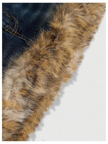 WDIRARA Women's Plus Size Leopard Fuzzy Mini Denim Skirt Y2k Bodycon Jean Skirts thumbnail 4