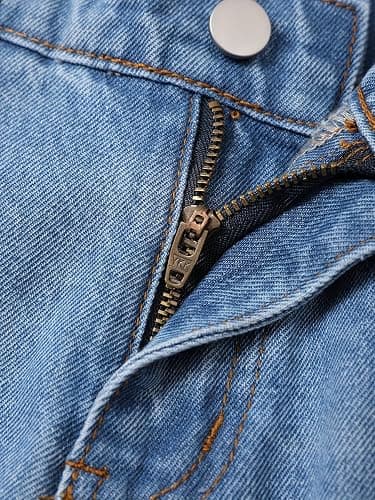 Fulihug Jeans for Girls Baggy Wide Leg Cute Bow High Elastic Waisted Denim Pants Y2K Boyfriend Skater Streetwear 7-14Y thumbnail 7
