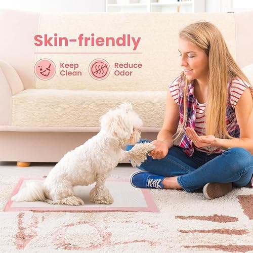 Pet Toilet Training Pads 100Count Disposable Puppy Pee Pads 18" x 13" for Dogs, Ultra Absorbent|Quick Dry|Leak-Proof Pet Potty Pads for Dog, Cat, Rabbits and Guinea Pigs (Pink) thumbnail 7
