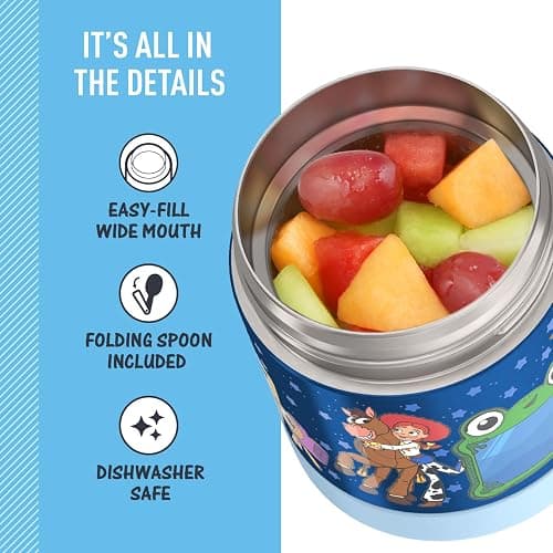 THERMOS FUNTAINER Insulated Food Jar, 10 Ounce, Kid Friendly Food Jar with Foldable Spoon, Toy Story 5 thumbnail 4
