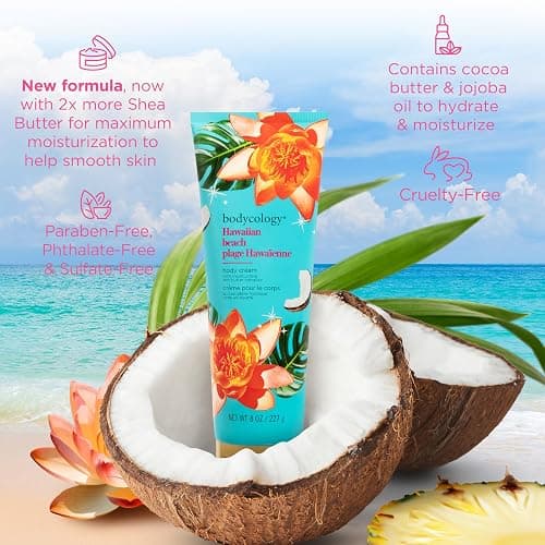 Bodycology Shea Butter Body Cream, Hawaiian Beach, 8 oz thumbnail 5