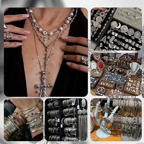 SMUOBT Mystery Jewelry Jar Bundle - Surprise Vintage Jewelry Box for Women,Gift Jewelry Set (Necklace, Earrings, Rings,Kracelet,Keychain) - Unique Birthday Gift for Women thumbnail 4