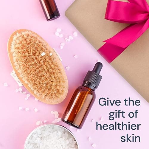 Dry Brushing Body Brush SCALA Natural Bristle Body Brush, Soft Body Exfoliating Brush Scrub for Dead Skin, Cellulite, Lymphatic Drainage, Blood Flow – Thicker & Stronger Medium Strength thumbnail 2