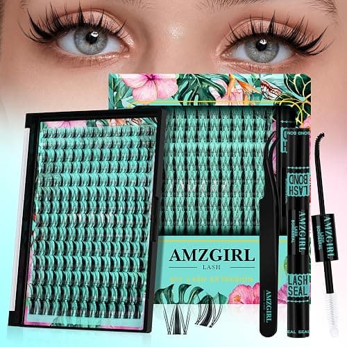 Lash Clusters Kit 168pcs Manga Lash Extension Kit Anime Cluster Lashes Natural Look with Waterproof Lash Bond and Seal Lashes Wet Look Ultra-Thin Invisible Lash Band(Autumn Leaves-Kit,D-10-18mm) - Image 1