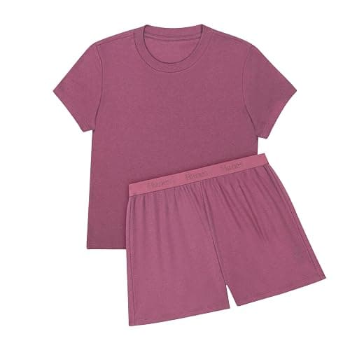 Hanes womens Originals 2-piece Lounge Set, Supersoft Cropped Baby Doll Tee & Sleep Shorts Loungewear Set thumbnail 3