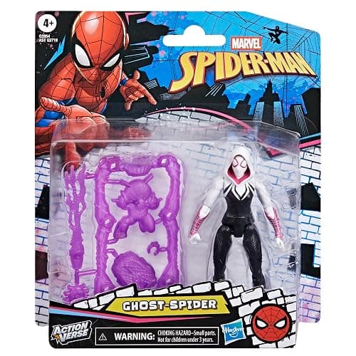 SPIDER-MAN Marvel ActionVerse Ghost-Spider Action Figure & Accessories, 4.5-Inch (11.4 CM) Super Hero Toys & Figures for Kids, Ages 4+ thumbnail 2