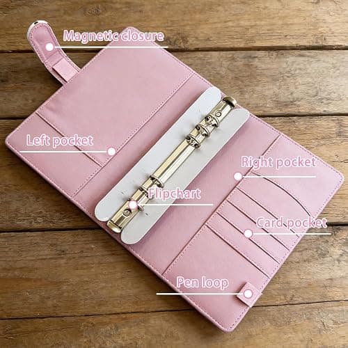 A5 Kpop Photocard Binder,6 Ring Binder Album,Kpop Photo Card Binders,with 40 Four-compartment Card Pages 320 Card Spaces,PU Leather Cover with Buckle Closure,for Card Organisation thumbnail 3