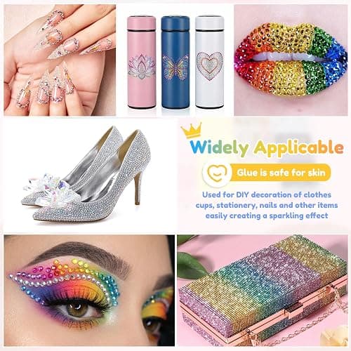 30000Pcs Bedazzling Kit, 28color Resin Jelly Rhinestones Gems Set for Bedazzling, 3mm Multi Color Flatback Rhinestones for Crafting Nail Diamond Art Cloth Shoes thumbnail 7