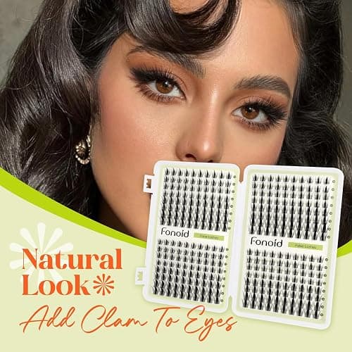 Fonoid Lash Clusters 320 Pcs Manga Lash Clusters 10-16mm Eyelash Clusters C Curl Cluster Eyelash Extensions Soft Comfortable Individual Lashes For DIY At Home（Manga A1) thumbnail 6
