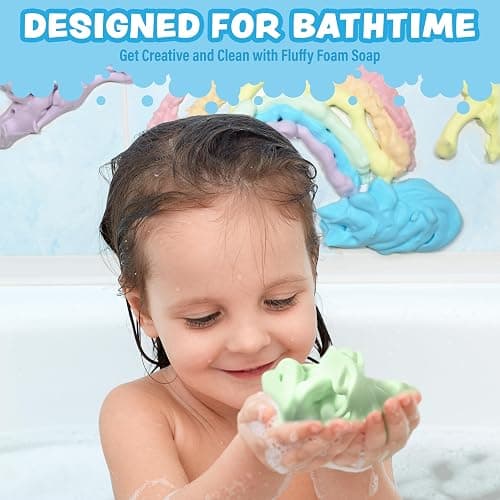 Tub Works® Fluffy Foam Soap, Variety 6 Pack | Shape, Mold & Create Bath Art with Soft Bath Foam for Kids | Gentle, Cleansing Kids Bath Soap | Easy-to-Use Spray Nozzles | Fruity, Fun Bath Colors thumbnail 2