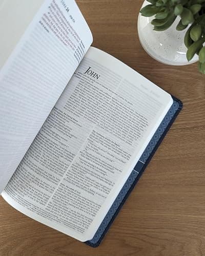 NLT Premium Gift Bible, Filament Enabled, Blue Cross: New Living Translation, Blue Cross, Leatherlike, Premium Gift, Filament Enabled, Red Letter With Ribbon Marker thumbnail 9