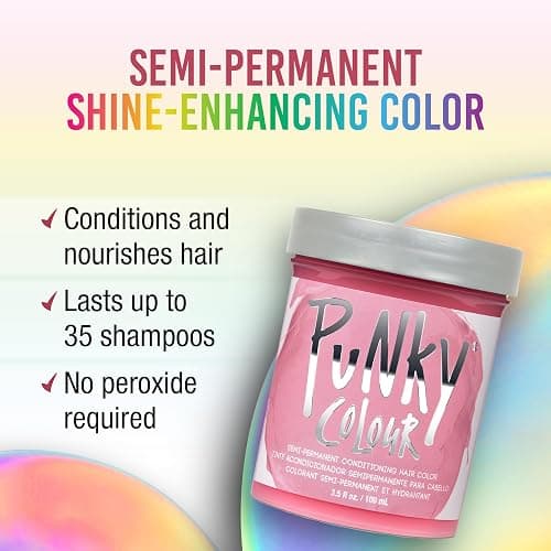 Punky Cotton Candy Semi Permanent Hair Color - Vegan & Cruelty-Free Conditioning Hair Dye, Lasts Up to 35 Washes, 3.5 fl oz thumbnail 2