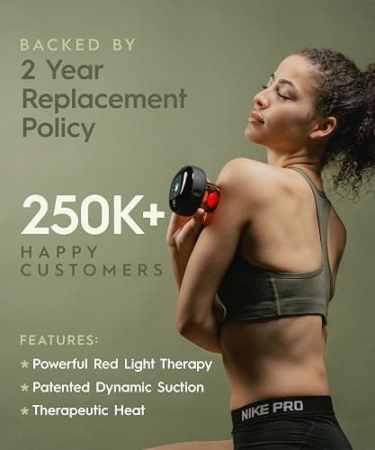 REVOMADIC REVO The Original 4-in-1 Smart Cupping Therapy Massager, Red Light Therapy for Targeted Pain Relief, Knots, Aches, Muscle Soreness, Circulation & Tighter Skin, Portable Cupping Kit thumbnail 3