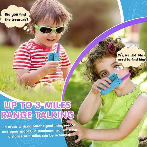 Selieve Toys for 3-14 Year Old Children's, Walkie Talkies for Kids 22 Channels 2 Way Radio Toy with Backlit LCD Flashlight, 3 Miles Range for Outside, Camping, Hiking Purple thumbnail 5
