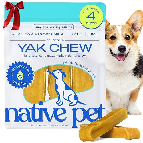 Native Pet Yak Cheese Himalayan Dog Chews - Long Lasting Dental Sticks for Medium Breeds – 100% All Natural Himalayan Yak Chews for Medium Dogs – Cheese Bone for Aggressive Chewers - 10 Per Pack - Image 1