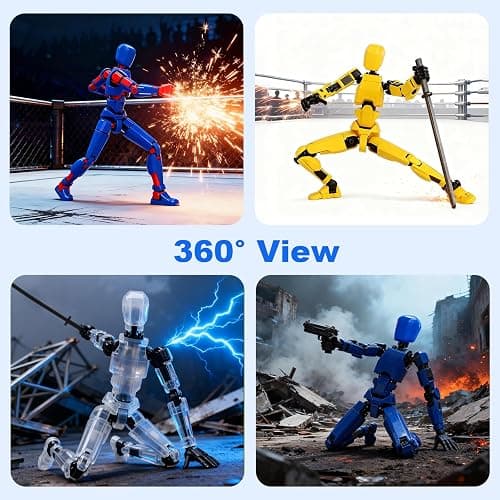 (Assembly Completed) 8 Packs Dummy13 Action Figure Set, 3D Printed ActionFigure Toy Gifts for Kids, Dummy 13,Robot 13 Action Figure Full Body Mechanical Doll Christmas Birthday Gift for Boys Girls thumbnail 6