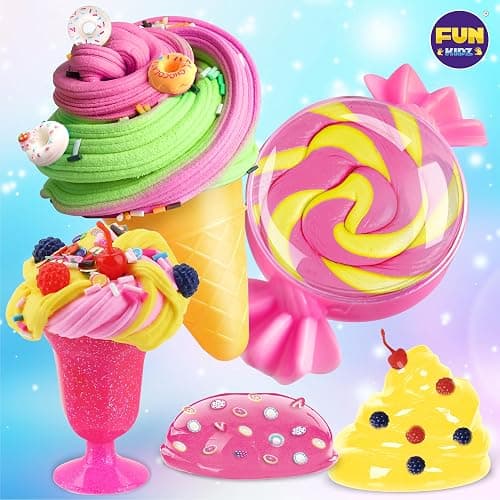 Gift Butter Slime Kit for Girls 10-12, FunKidz Ice Cream Soft Slime Making Kit Ages 8-12 Kids Slime Toys Ideal Birthday Party Present thumbnail 3