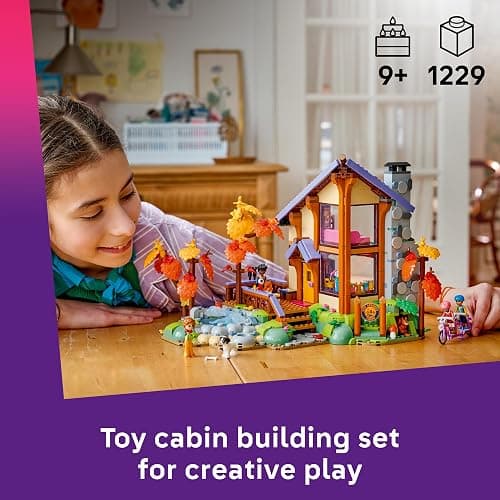 LEGO Friends Cozy Fall Forest Cabin 42705 | Building Toy for Girls & Boys, Ages 9+, Toy Playset W/4 Minidolls, 1,229 pieces, Gift for Birthdays thumbnail 2