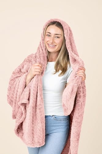 EverSnug Premium Travel Blanket Pillow - Soft 2 in 1 Airplane Blanket with Soft Bag Pillowcase, Hand Luggage Sleeve and Backpack Clip (Light Pink) thumbnail 2