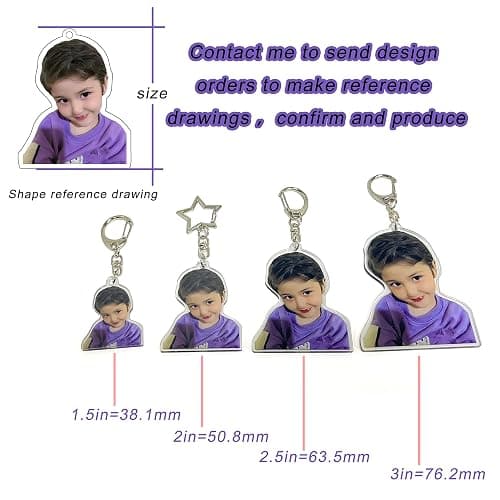 ZRPlaque Custom Logo Acrylic Keychain Cartoon Pendant Photo Flash Transparent Charm Printing Personality Holographic Anime Keyring thumbnail 5