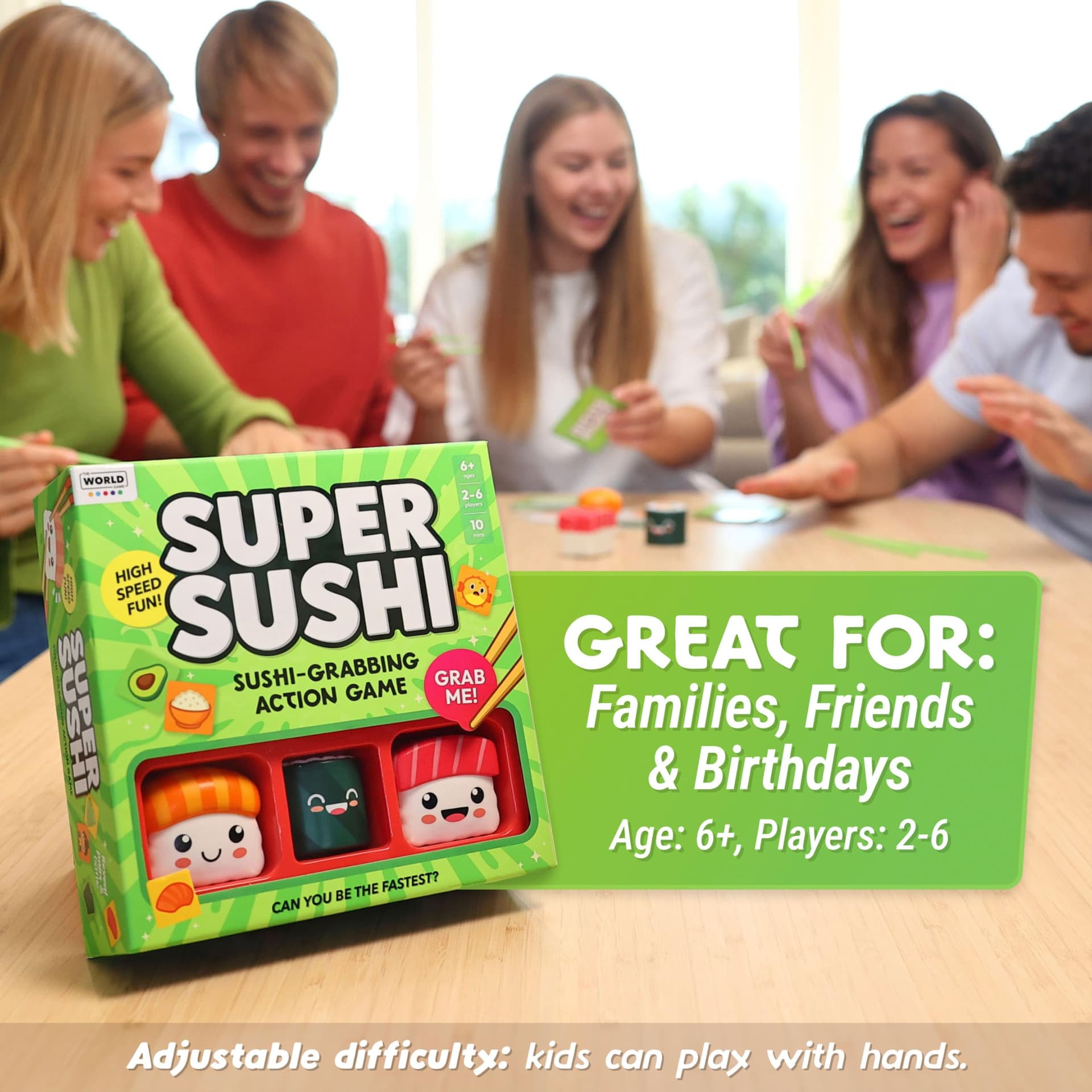 Super Sushi – Fun Family Board Game - Hilarious Party Matching Card Game for Kids, Teens & Adults thumbnail 5