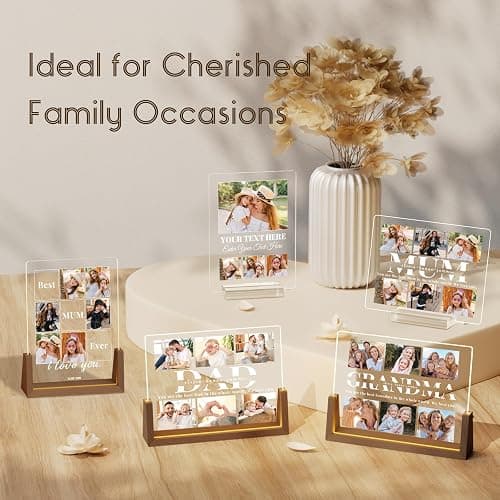 LUCKOR Personalised Fathers Day Photo Frame for Dad from Daughter Son Kids, Customised Dad Christmas Gifts for Husband from Wife, Unique Daddy Gift Ideas, Best Dad Birthday Gift, Presents for Xmas Day thumbnail 7