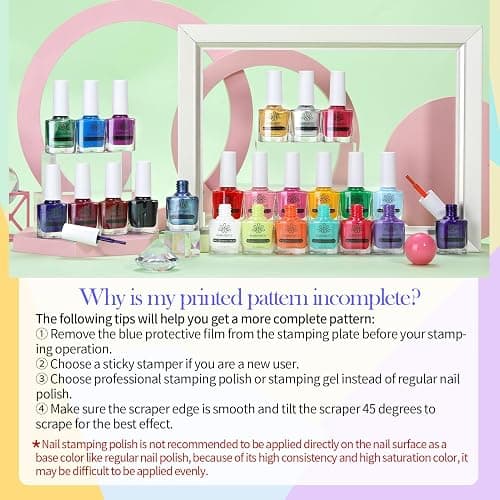 Born Pretty Nail Art Stamping Polish Halloween Nail Polish Set Manicure Print Nails Polish for Stamping Plates 24 Colors Bulk Nail Polish Set Gift Collection thumbnail 9