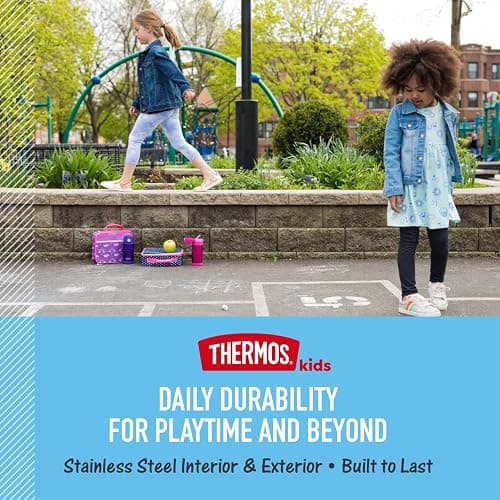 THERMOS FUNTAINER Water Bottle with Straw - 12 Ounce - Kids Stainless Steel Vacuum Insulated Water Bottle with Lid, Minecraft thumbnail 3