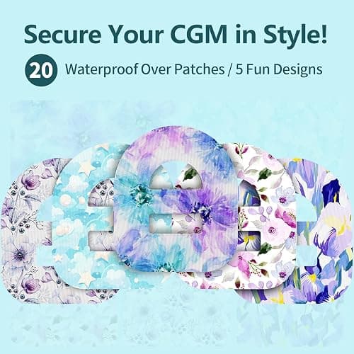 Adhesive Patches for Omnipod 5 Waterproof,Overpatches for Omnipod 5 Pre-Cut Backing with Strap Bloomingday thumbnail 2