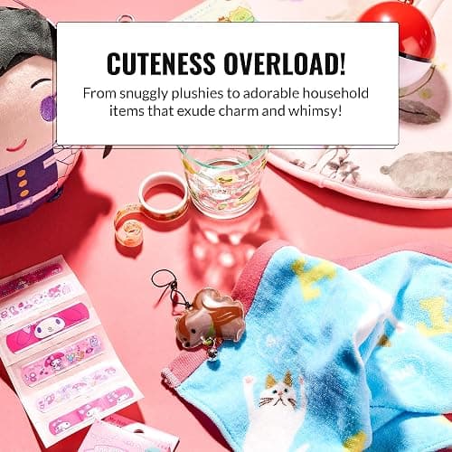 Japan Crate Kawaii Gift Pack - 20+ Piece Japanese Mystery Box for Girls & Boys, Surprise Gift Box for Kids, Includes Kawaii Accessories, Plushies, Cute Stationery Items, Chocolates, Candies, and More! thumbnail 4