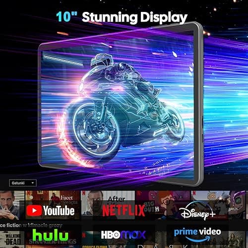 Android 15 Tablet with Keyboard - 26GB RAM + 256GB ROM, 2TB Expand, 10 inch 2-in-1 Tablets with 5G/2.4G WiFi, 8000mAh, BT5.0, 5MP+13MP, Split Screen, Widevine L1, Mouse, Case, Stylus (Black Case) thumbnail 6