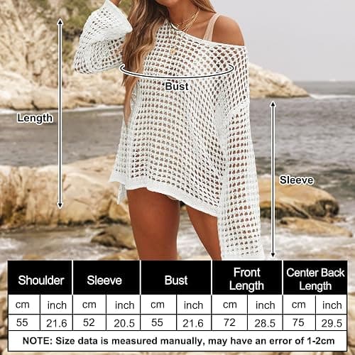 CoCozy Crochet Cover Up for Women Mesh Hollow Out Bikini Cover Ups for Swimwear Summer Swimsuit 2026 thumbnail 6