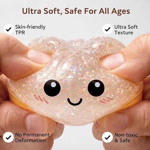 Glitter Dumpling Squishy - Random Glitter Dumpling Box, 10 Colors Dumplings Squishy Toy, More Surprises (Random-4PCS) thumbnail 4