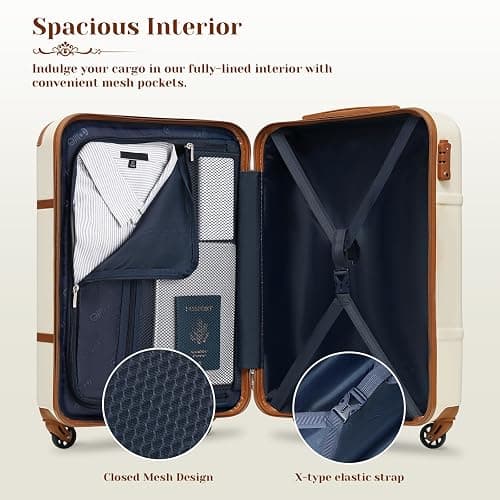 Coolife Luggage Set 3 Piece Suitcase Set Carry On Luggage PC Hardside Luggage TSA Lock Spinner Wheels Telescopic Handle thumbnail 5