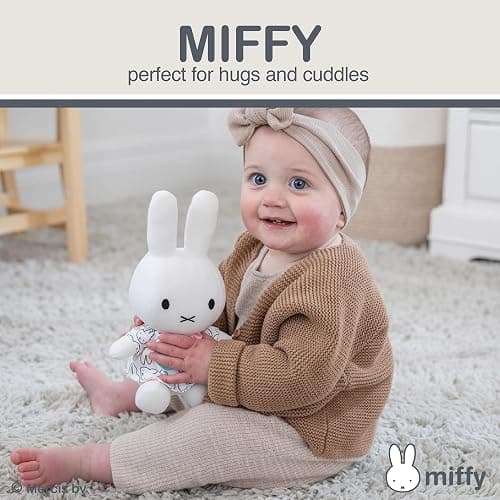 Kids Preferred Miffy Plush 8" Miffy Head Logo Dress - Sitting Dutch Bunny by Dick Bruna, Soft Stuffed Plush for Girls & Boys Ages 0 Months, 8 Inches thumbnail 3