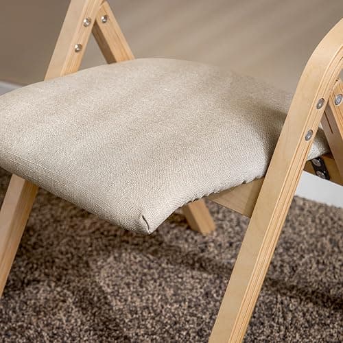 SoBuy Folding Chair Wooden Padded Folding Kitchen Dining Chairs with Backrest & Seat, Compact & Versatile Seating for Office, Dining Room, and Small Spaces Grey FST40-HG thumbnail 6