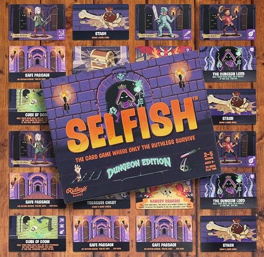 Ridley's Selfish: Dungeon Edition – Fantasy Dungeon Crawl Card Game for Adults, Teens & Kids 10+, Survival Strategy 2-5 Players, Fast-Paced Party Activity for Fans of The Traitors thumbnail 5