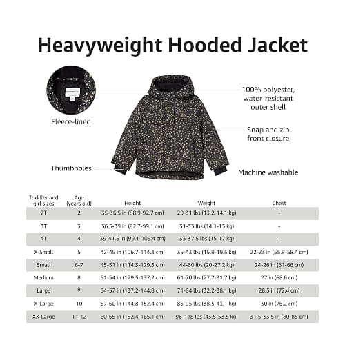Amazon Essentials Girls and Toddlers' Heavyweight Hooded Puffer Coat, Water-Resistant thumbnail 6