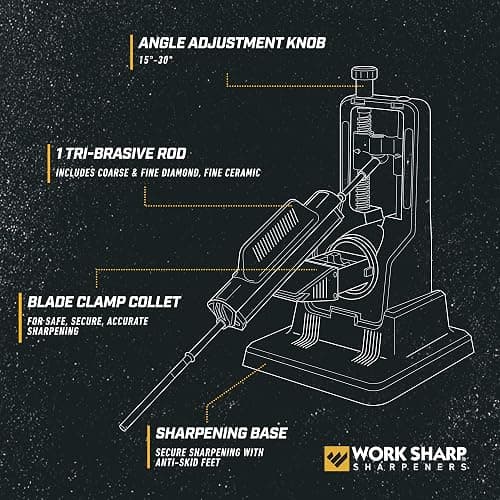 Work Sharp Precision Adjust Knife Sharpener Kit, Sharpens All Pocket and Kitchen Knives with ease & control thumbnail 3