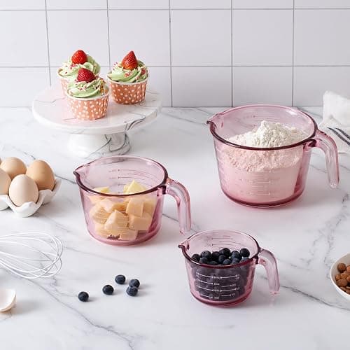 COOK WITH COLOR Glass Measuring Cups - Ideal for Cooking and Baking, Purple thumbnail 6