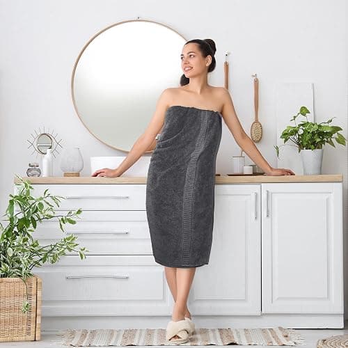 Utopia Towels Jumbo Bath Sheet 2 Piece, 600 GSM, 35 by 70 Inches, 100% Ring Spun Cotton, Absorbent and Quick Dry Extra Large Bath Towel, Grey thumbnail 6