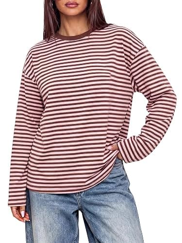 Sampeel Womens Long Sleeve Tops Oversized T Shirts 2026 Y2K Fall Fashion Clothes thumbnail 2