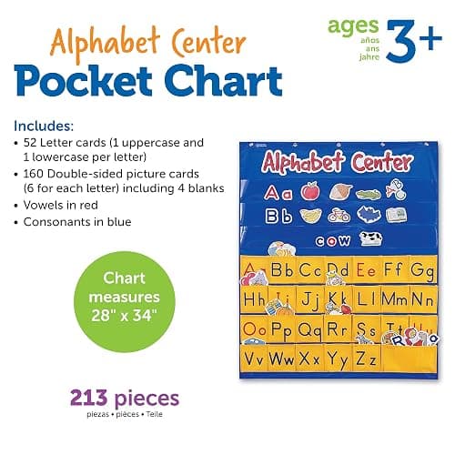 Learning Resources Alphabet Center Pocket Chart - Alphabet Learning Pocket Chart for Classroom, Letter Recognition for Preschoolers, Classroom ABC Wall Letters, Alphabets Wall, All About Letter Charts thumbnail 5