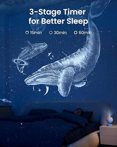 POCOCO Galaxy Star Projector for Bedroom with Replaceable Optical Film Discs, Home Planetarium Night Light Projector with High-Definition Soft Light for Relax, Study, and Meditate, Stress Relief Gifts thumbnail 5